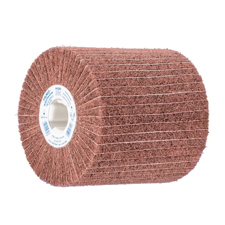 Pferd 4" x 4" POLINOX Interleaved Finishing Drum - 3/4" Keyed A.H., PNZ Type - 120 Grit 43115